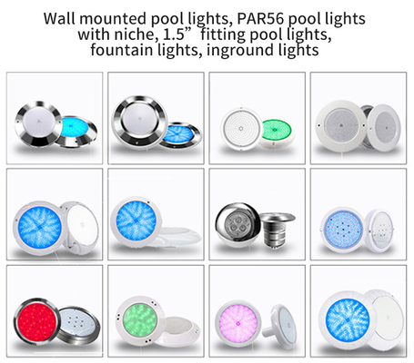 Đèn bể bơi treo tường một màu 18W nhựa đầy 260 * 35mm
