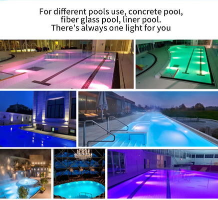 Đèn chiếu sáng bể bơi LED RGB 6W bền bỉ, Đèn chiếu sáng bể bơi LED âm trần nhiều màu