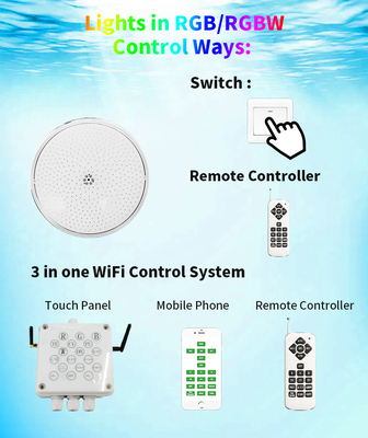 Điều khiển WiFi từ xa LED PAR56 Đèn hồ bơi 18W 24W 35W 42W Trắng mát
